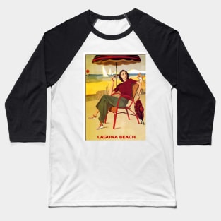 Beach - Vintage Travel Advrtising Baseball T-Shirt